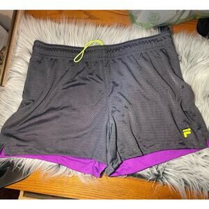 Fila Sport athletic shorts size XL womens gray purple